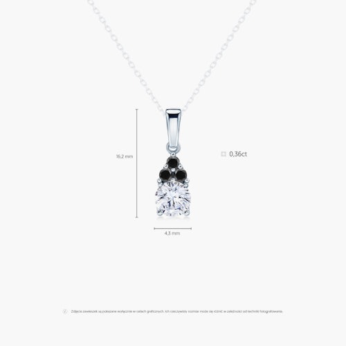 Zawieszka Fairytale: białe złoto, biały szafir